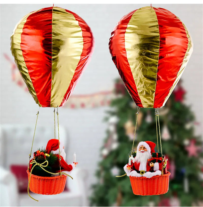 Newest Christmas Gifts Santa Claus Lantern Ball Hanging Pandents Navidad Ornaments New Year 2022 Gifts Christmas Decor for Home