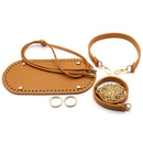 DIY Handmade Backpack Bag Accessories Leather Bag Bottom With Hardware Drawstring Bag Set Women Handbag Handle Shoulder Strap