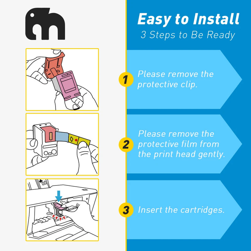 MorePage 302 Ink Cartridge Remanufatured For HP302XL HP 302 For HP Deskjet 2130 2135 1110 3630 3632 Officejet 3830 4520 Printer