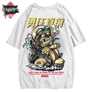 UPRISING Street fashion brand traffic accident T-shirt motorcycle afraid of hip-hop personality European and American cartoon
