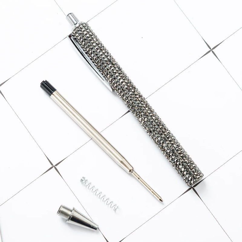 1 Piece Ballpoint Pen Luxury Rhinestone Cute Wedding Rose Gold Metal Stationery School Office Supply High Quality Pens