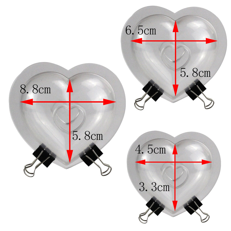 3 type size 3D heart chocolate mold for DIY Cake decoration Polycarbonate Chocolate Mold  baking Candy confectionery tool