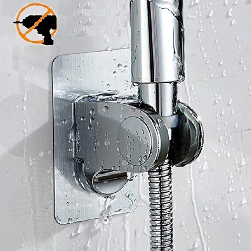 Useful Adjustable Polished Self-adhesive Handheld Suction Up Drill-free Shower Head Holder Showerhead Rack Punch-free Adjustable