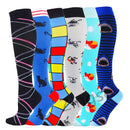 3/6/7 PairsCompression Socks Women Knee High 30mmHg Sports Socks Edema Diabetes Varicose Veins Running Cycling Marathon Socks