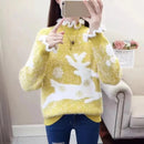 Christmas Sweater Women Reindeer Turtleneck Winter Clothes Mink Cashmere Sweaters Pull Femme Korean Pullover Kawaii Jumper 2023