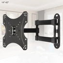 20KG Adjustable 14 - 42 Inch TV Wall Mount Bracket Flat Panel TV Frame Support 15 Degrees Tilt for LCD LED Monitor Flat Pan