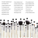 MAANGE 15/22Pcs Beauty Makeup Brushes Set Cosmetic Foundation Powder Blush Eye Shadow Lip Blend Make Up Brush Tool Kit Maquiagem