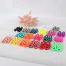 FishSheep Colorful Acrylic Chain Drop Earrings For Women Bohemian Simple Design Link Long Earrings New Fashion Party Jewelry