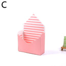 Korean Envelope Flower Packaging Box Foldable Flower Gift Box Wedding Party Decoration Stripe Printed Flower Gift Packaging Box