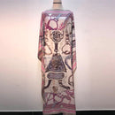 Africa Fashion Blogger Recommend Popular printed Silk Kaftan Maxi dresses Loose Summer Beach Bohemian kaftan long dress for lady