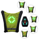 High Quality Night Cycling Vests Reflective Usb Led Vest Whith Direction Indicators Backpack Attachment Clip Signal Safety