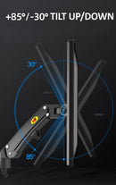 NB F150 3-12kg aluminum Gas spring Monitor tv wall bracket full motion 2 arm LCD 24"-35" LCD mount monitor holder led stand