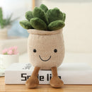 Lifelike Tulip&amp;Succulent Plants Plush Stuffed Decor Toys Soft Bookshelf Decor Doll Creative Potted Flowers Pillow for Girls Gift