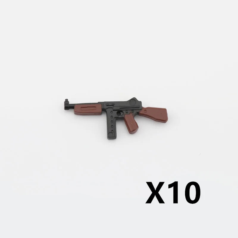 WW2 Military Weapon Building Blocks US Army Figures Guns Two-color Printing M1 Rifle M1A1 Submachine Gun Accessories Toys C270