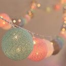 6M 40 LED Cotton Garland Balls Lights String Christmas Easter Outdoor Hanging Party Baby Kids Room Bed Fairy Lights Decorations