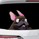 French Bulldog Car Sticker Pet Dog Vinyl Decal Animal Cartoon Auto Stickers Waterproof Bumper Accessories Decoration 12*14cm
