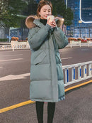 Large Fur Collar Women Winter Coat 2020 New Loose Outwear Jackets Oversized Waterproof Thick Warm Female Parkas Snow Wear