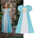 Disney Long Princess Dresses Girls Cosplay Performance Costume Christmas Cinderella Belle Snow White Rapunzel Dress Ball Gown