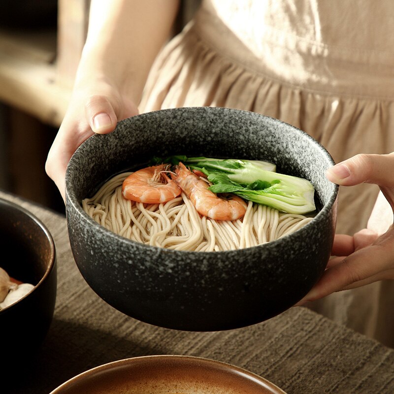 FANCITY Creative Noodle Wrist, Large Ramen Bowl, Ceramic Millet Porridge Bowl, Noodle Bowl, Beef Soup Noodle Bowl