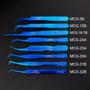 VETUS Professional Makeup Eyelash Tweezers For Volume Eyelash Extension Blue Eyebrow Tweezers Excellent Closure Beauty Tool