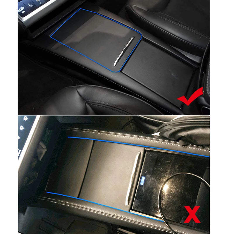 Car Cup Holder Center Console Organizer For Tesla Model S / X Armrest Storage Box Container Tray 2016 2017 2018 2019 2020 2021