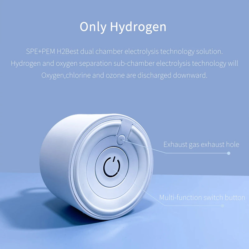 High Hydrogen Max 3000ppb Hydrogen Water Generator DuPont N117 SPE/PEM with Breath Inhalation Device Self-cleaning Function