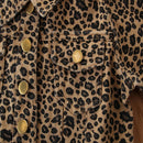 lioraitiin 1-6Years Newborn Baby Girl Autumn Winter Coat Long Sleeve Turn-Down Collar Leopard Printed Coat