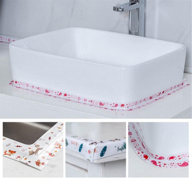 3.2Mx3.8CM Waterproof Bathroom Sink Sealing Strip Tape PVC Self Adhesive Mold Proof Wall Stickers for Kitchen Stove Toilet Gap