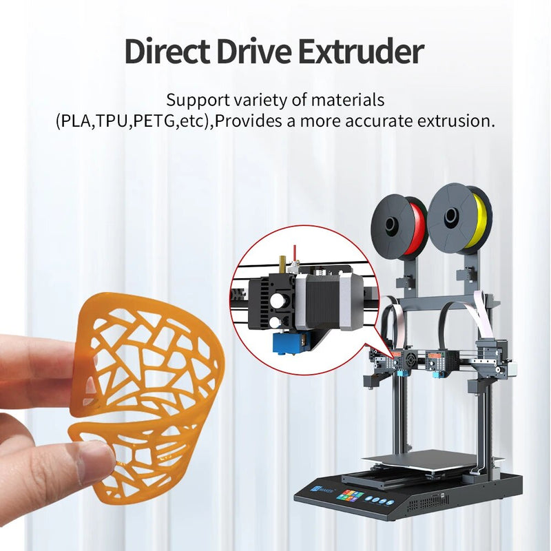 JGMAKER Artist D 3D Printer IDEX Dual Independent Extruder Direct Drive 32 bit Motherboard Linear Rail Dual Z-axis