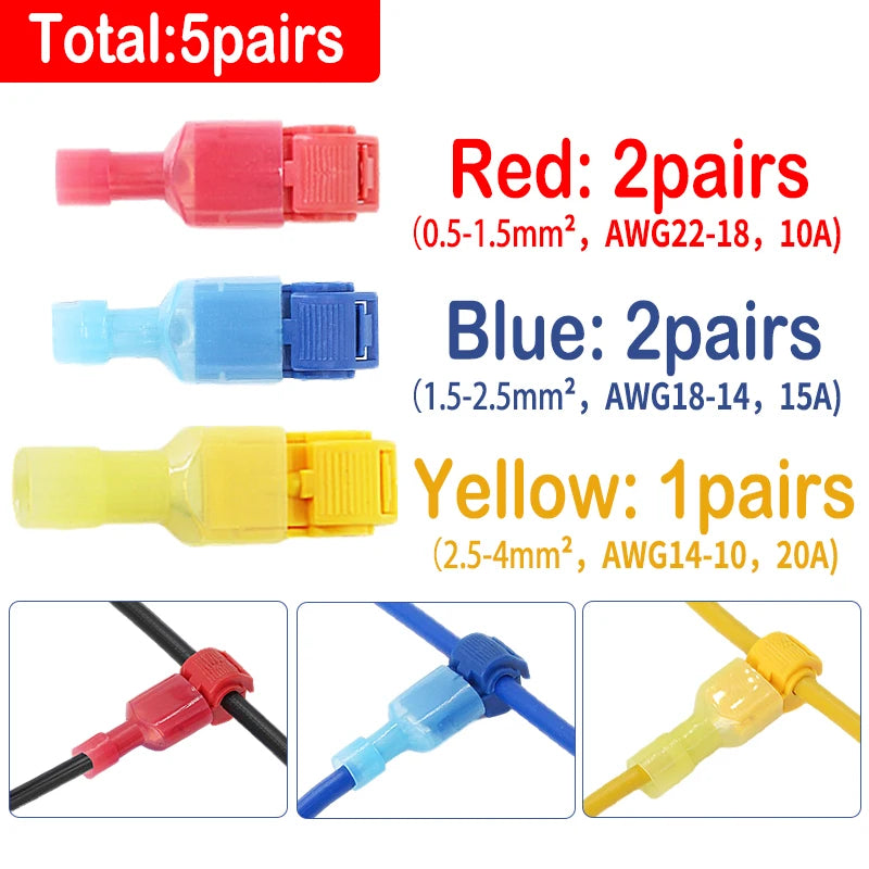 Quick Electrical Cable Connectors Snap Splice Lock Wire Terminal Crimp Wire Connector Waterproof Electric Connector