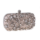 Women's Evening Clutch Bag Party Purse Luxury Wedding Clutches For Bridal Exquisite Crystal Ladies Handbag Apricot Silver Wallet