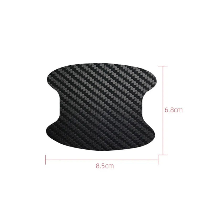 4Pcs/Set Car Styling Mouldings Sticker Car Door Sticker Carbon Fiber Scratches Resistant Cover Auto Handle Protection Film Parts