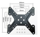 DL-A1 VESA Extension bar Adapter 100x100 to 200x200mm 200X100MM monitor extend support clamp mount bracket