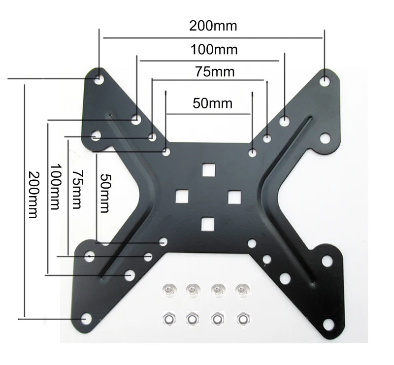 DL-A1 VESA Extension bar Adapter 100x100 to 200x200mm 200X100MM monitor extend support clamp mount bracket