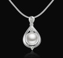 New Fashion 925 sterling silver Fine Jewelry Set Crystal Pearls Ring Earrings Necklace Jewelry Sets For Women