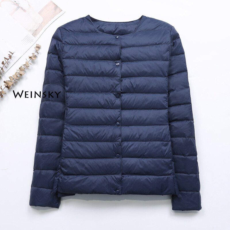 Spring Autumn Women Ultralight Thin Down Jacket White Duck Down Jackets Warm Winter Coat Parka Female Portable Outwear