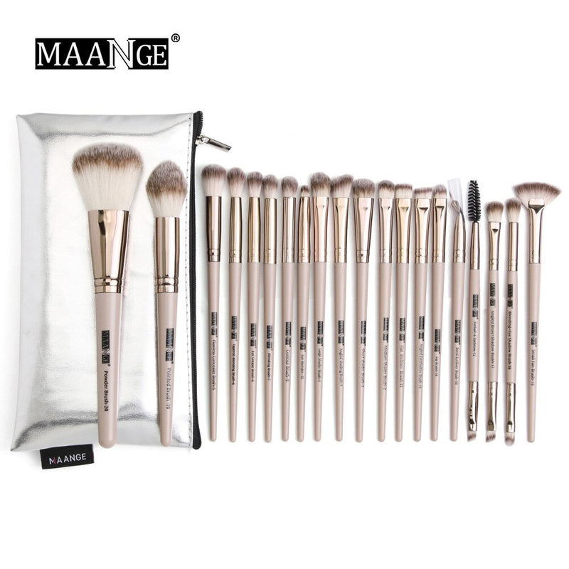 MAANGE Pro 12/20pcs Makeup Brushes Set with Bag Powder EyeShadow Blending Eyeliner Eyelash Lip Portable Brush Set For Make up