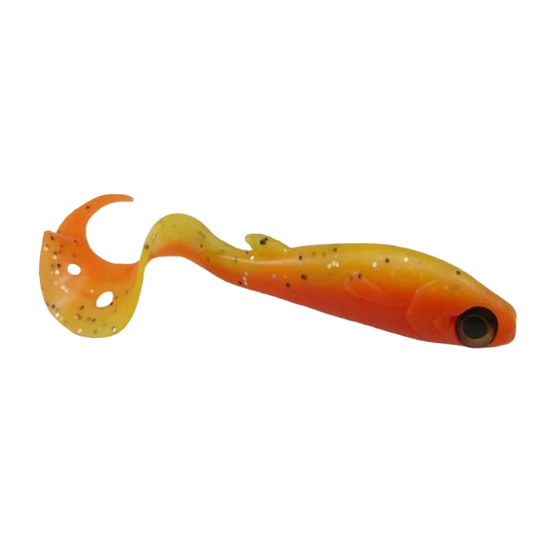 ESFISHING Plastics Lures Soft Bait Curly Swimmer 100mm 6g 6pcs Jigging Pesca Fishing Baits Pike Bass Grub Tail Shad