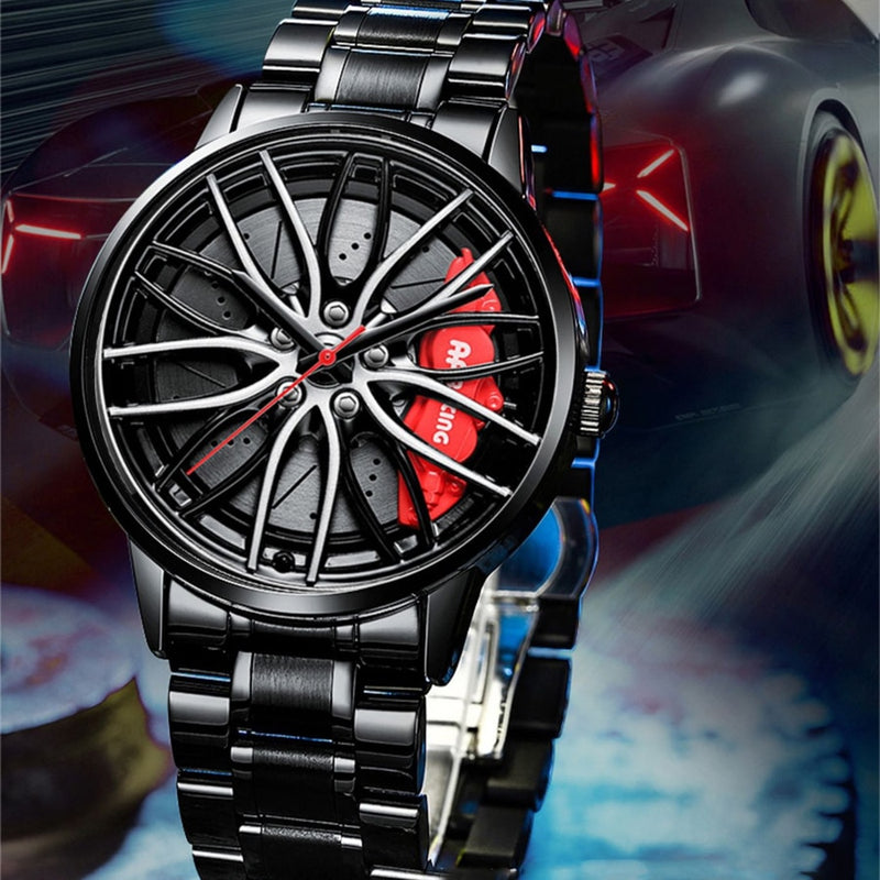 New Watches Men Sports Car Men Watches Quartz Waterproof Sport Rim Hub Wheel Wristwatch Car Quartz Men&