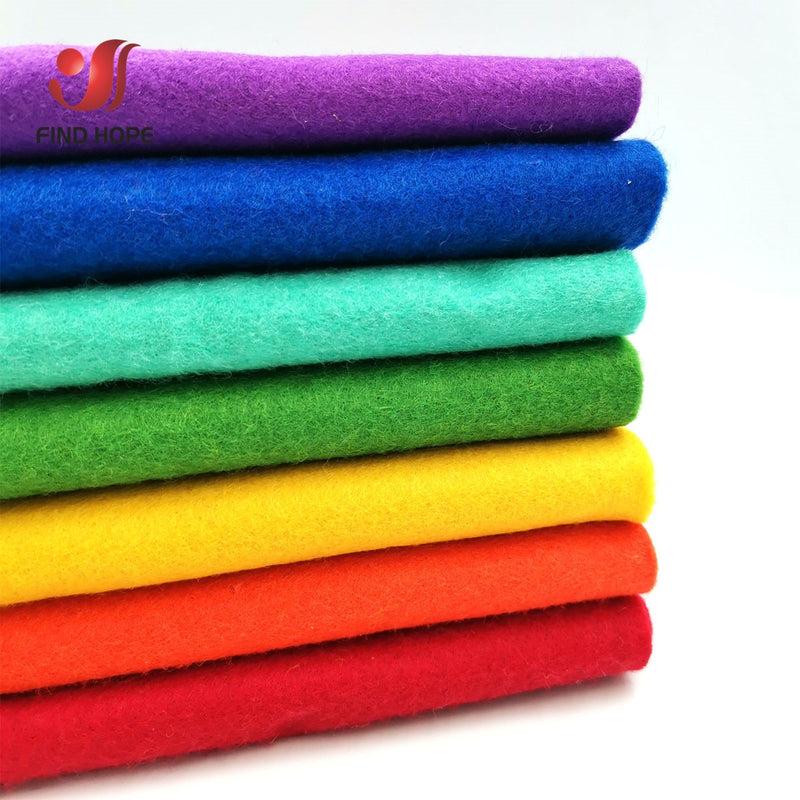 7 Rolls 20*90cm Soft Felt Fabric Non-woven Felt Fabric Sheet  DIY Sewing Dolls Crafts Material 1.4mm Thick