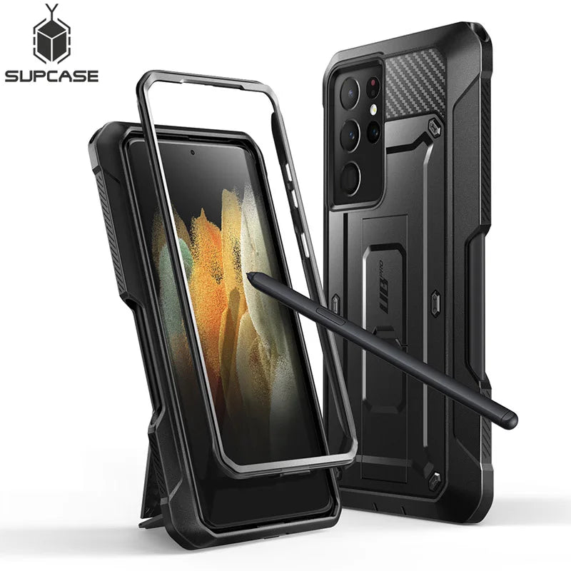 SUPCASE For Samsung Galaxy S21 Ultra Case 5G (2021 Release) UB Pro Full-Body Dual Layer Rugged Holster Kickstand with S Pen Slot