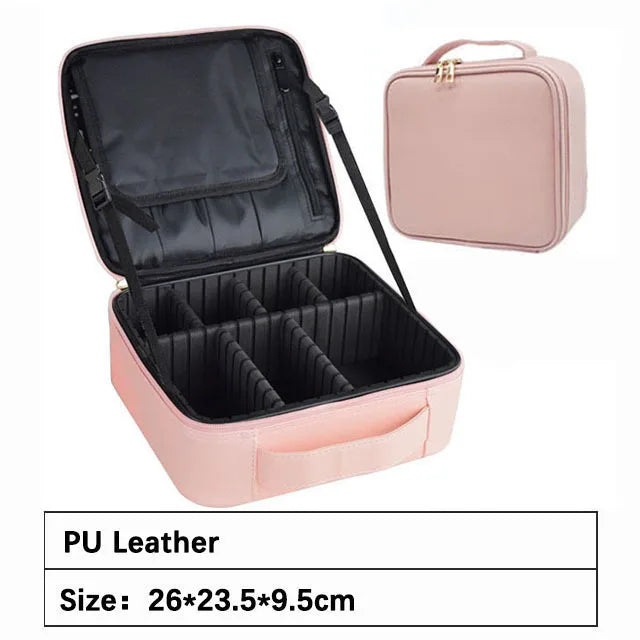 Female Professional Makeup Organizer Travel Beauty Cosmetic Case For Make Up Bag Bolso Mujer Storage Box Nail Tool Suitcase