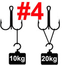 10pcs Thick Treble Hook Strong Silvery and Black Fishing Hook Saltwater Fishhook Barbed Sea Triple Hook