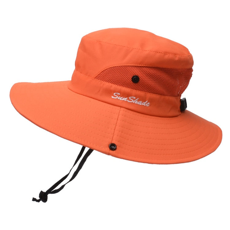 K106 Women's Bucket Hat Panama 2021Fashion Sun Visor Breathable Fisherman Protection Hat Ponytail Cap Summer Hats Beach Sun Hats