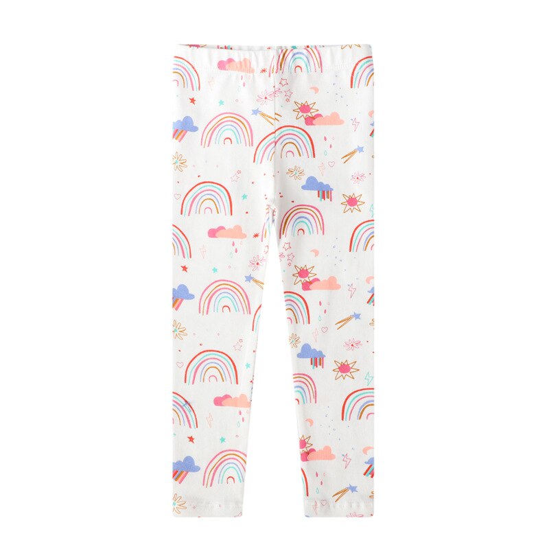 Girls Leggings Stripes Unicorn Pants Kids Cotton Skinny Pants Cartoon Animals Butterfly Print Children Trousers