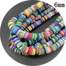 400pcs/Lot 3/4/5/6mm 16inch Round Slice Clay Beads Spacer Beads Polymer Clay Beads For Jewelry Making DIY Handmade Accessories