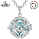 EUDORA 20 mm Star Cage locket pendant Harmony Bola ball chime ball Necklace with AAA CZ  Jewelry for Pregnant woman Baby K373N20