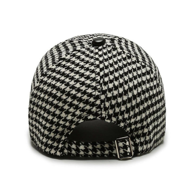 FS 2023 British Plaid Baseball Hats For Men Luxury Designer Brand Women Cap Brown Houndstooth Bone Trucker Hat Casquette Homme