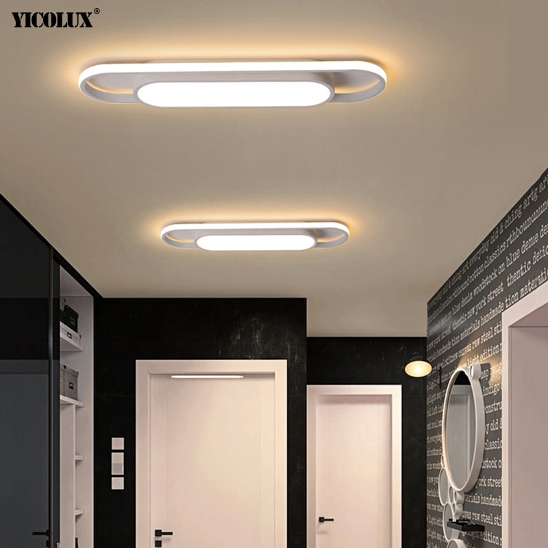 Modern Led Ceiling Lights For Hallway Balcony Living Room White  Black Gold AC85-265V  Iron Quality Lamp Body Dimmable Lamp