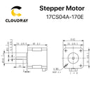 Cloudray Nema 17 Stepper Motor 0.42N.m 1.7A 2 Phase 40mm Stepper Motor 4-lead for 3D printer CNC Engraving Milling Machine
